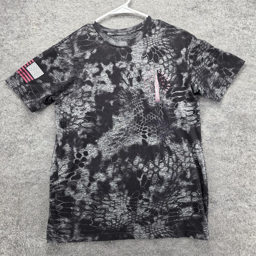 Affliction Chris Kyle American Sniper Shirt Mens Medium Gray Flag Graphic Tee